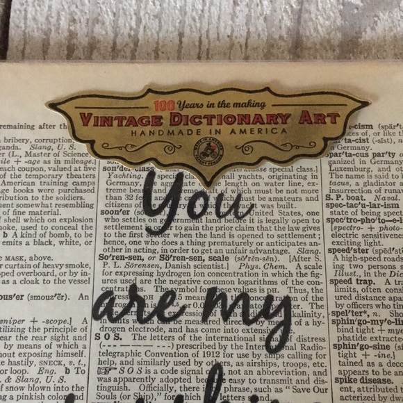 Vintage Dictionary Art “You Are My Sunshine My Only Sunshine” - Picture 2 of 5